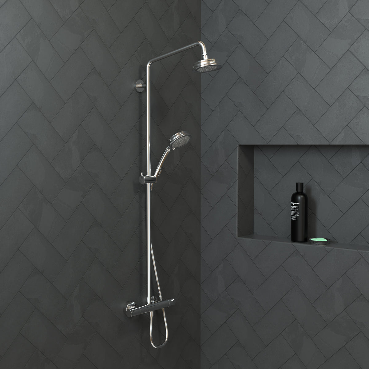 HANSGROHE 04072000 Croma 100 Classic Handshower 3-Jet, 2.5 GPM - Chrome