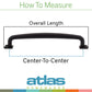 ATLAS A547-BL Benning 12" Center to Center Appliance Pull - Matte Black