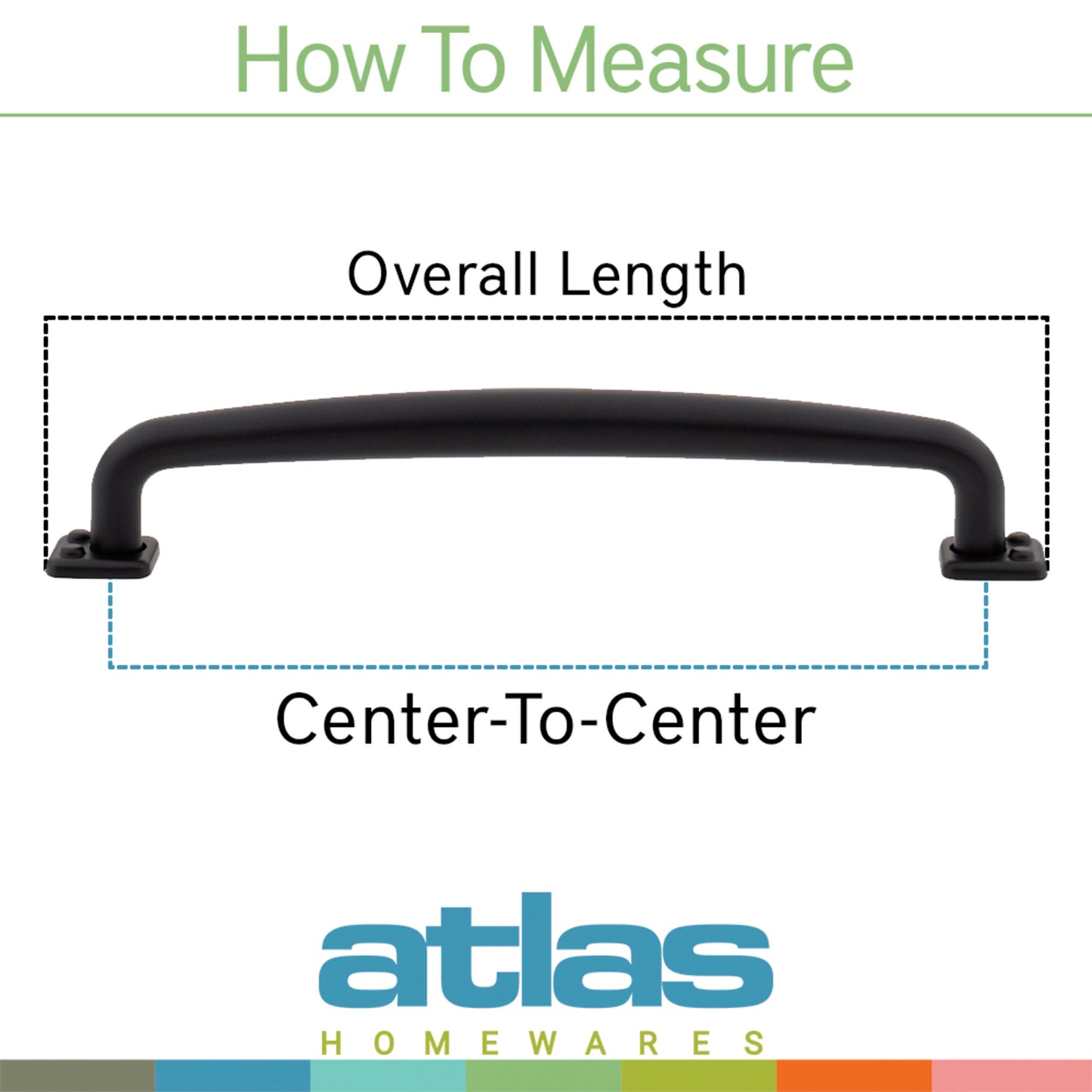 ATLAS A547-BL Benning 12" Center to Center Appliance Pull - Matte Black