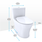 TOTO MS646234CEMFGN#01 Aquia IV One-Piece Elongated Dual Flush 1.28 and 0.9 GPF Universal Height , Cotton White