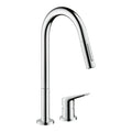 AXOR 34813001 Citterio M 2-Hole Single-Handle Kitchen Faucet 2-Spray Pull-Down, 1.5 GPM - Chrome