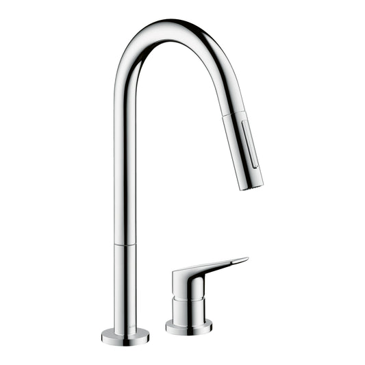 AXOR 34822001 Citterio M 2-Hole Single-Handle Kitchen Faucet 2-Spray Pull-Down, 1.75 GPM - Chrome