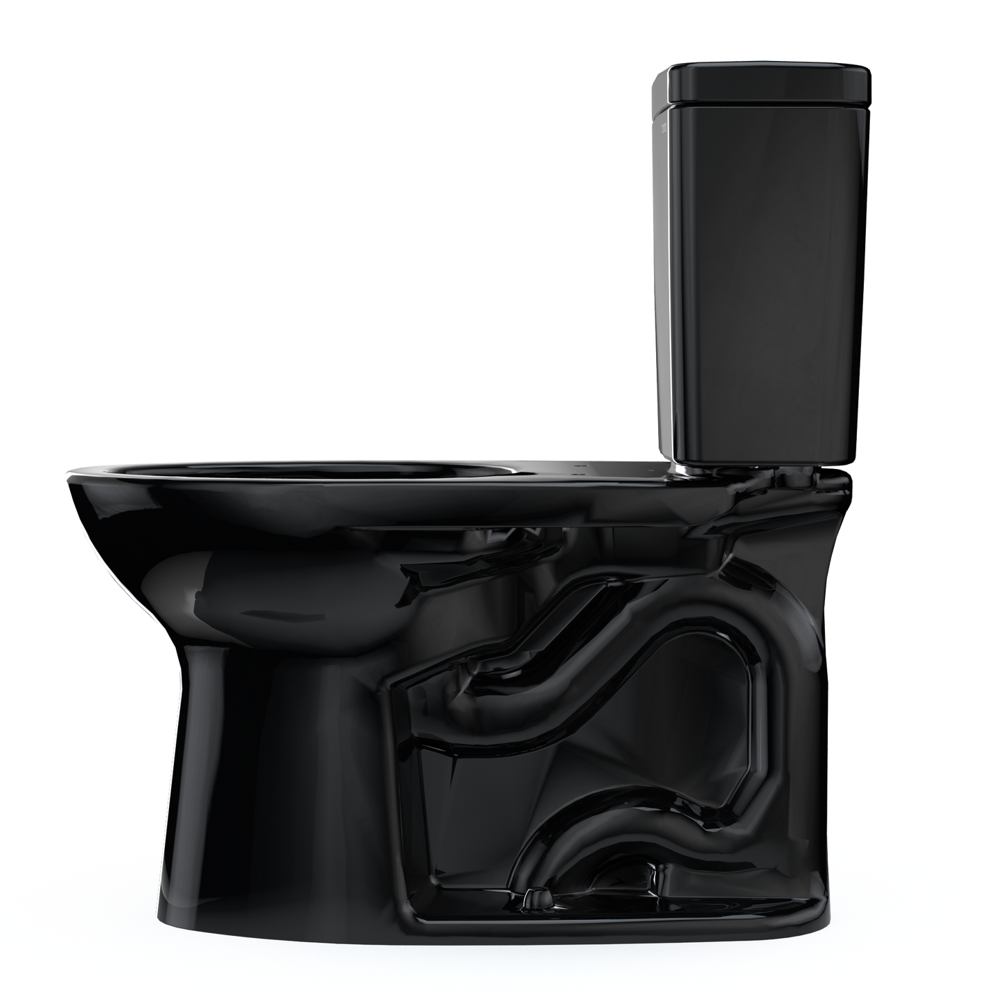 TOTO CST776CEF#51 Drake Two-Piece Elongated 1.28 GPF Universal Height TORNADO FLUSH Toilet , Ebony