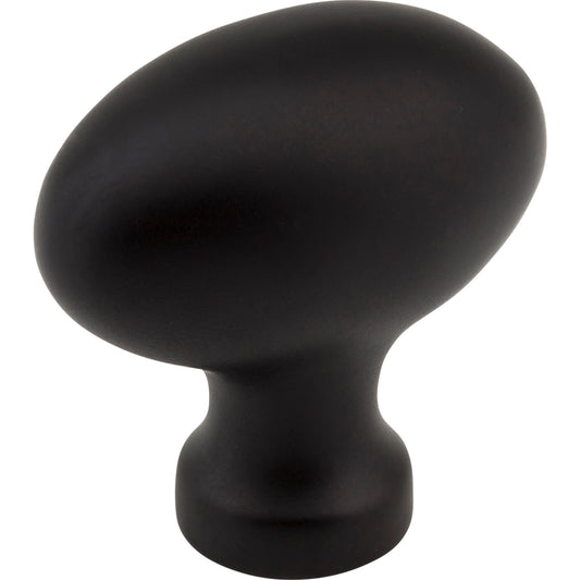 JEFFREY ALEXANDER 3991BLK Lyon 1-9/16" Length Oval Knob - Matte Black