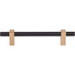 JEFFREY ALEXANDER 478-128MBSBZ Larkin 2 128 mm Center-to-Center Bar Pull - Matte Black w/Satin Bronze