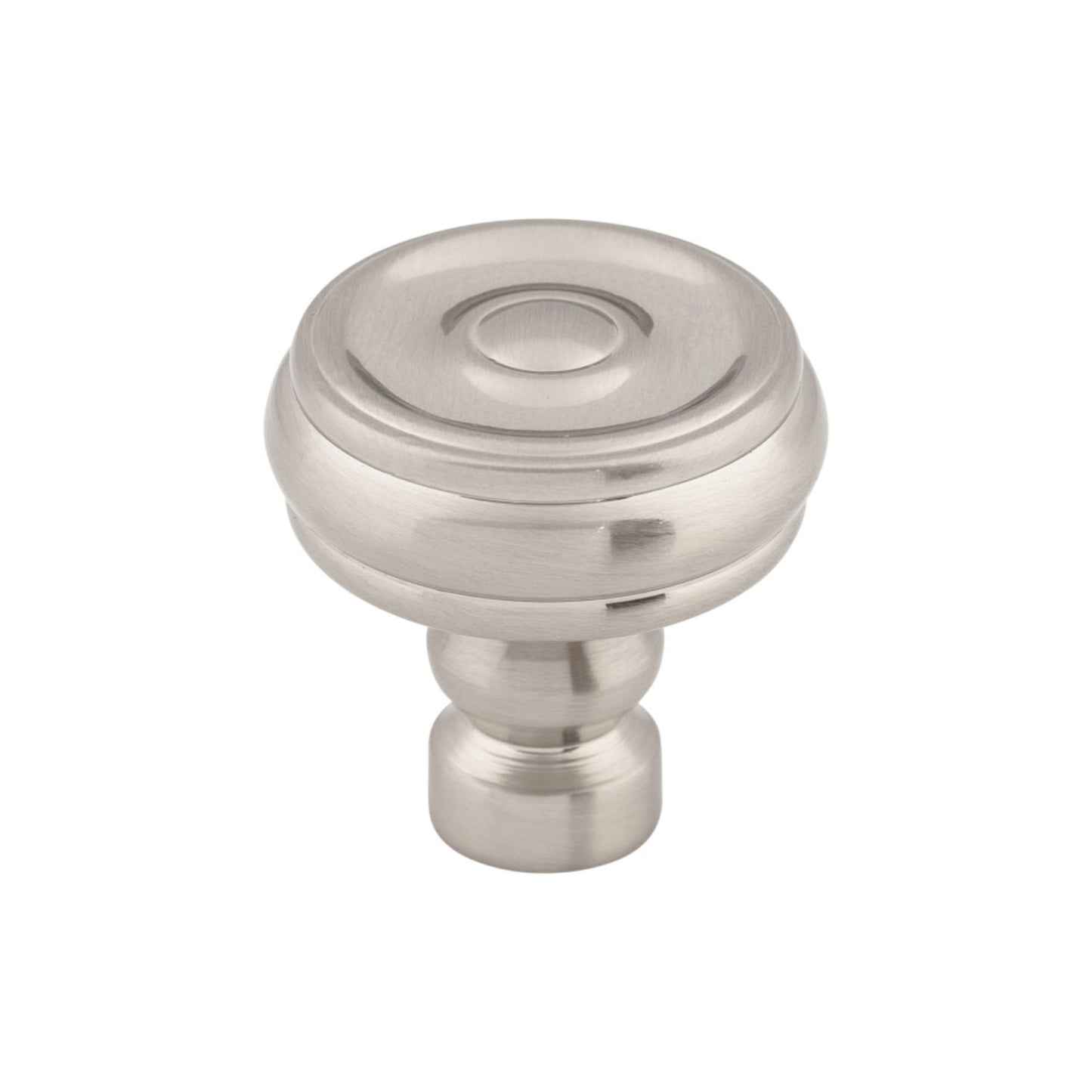 TOP KNOBS TK882BSN Brixton Button 1 1/4" Diameter Round Knob - Brushed Satin Nickel