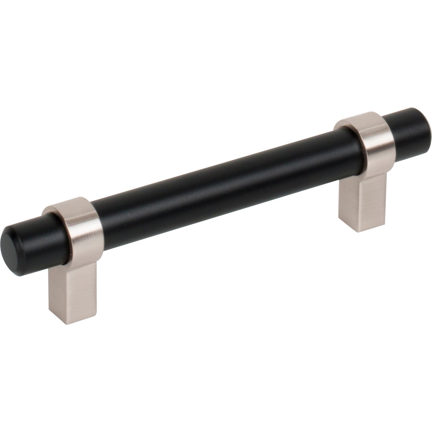 JEFFREY ALEXANDER 596MBSN Key Grande 96 mm Center-to-Center Bar Pull - Matte Black w/Satin Nickel