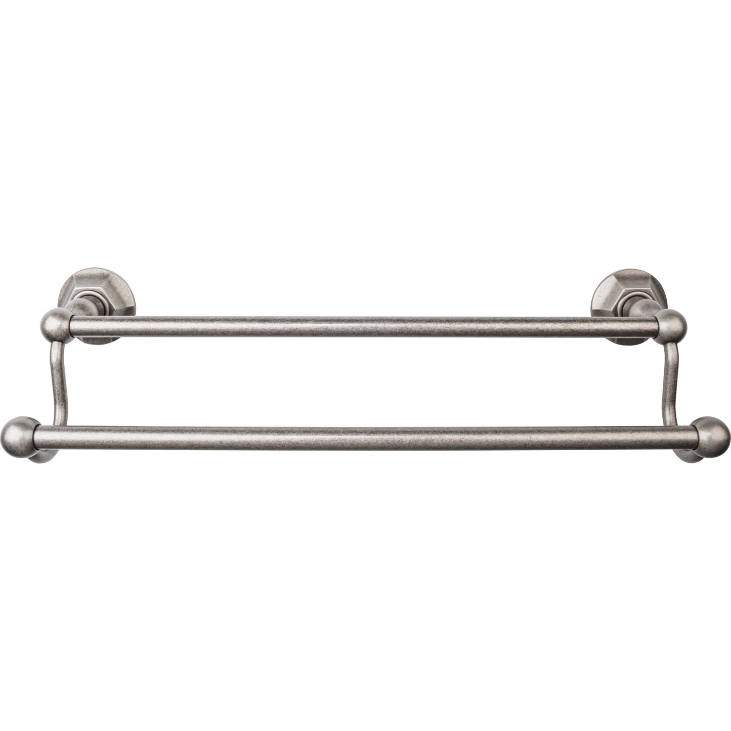 TOP KNOBS ED7APB TOP BATH (R) Edwardian Bath Double 20 1/2" Wall Mounted Towel Bar - Antique Pewter