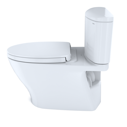 TOTO MS442124CUFG#01 Nexus 1G Two-Piece Elongated 1.0 Gpf Universal Height Toilet With Cefiontect And Ss124 Softclose Seat - Cotton White