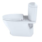 TOTO MS442124CEFG#01 Nexus Two-Piece Elongated 1.28 Gpf Universal Height Toilet With Cefiontect And Ss124 Softclose Seat - Cotton White