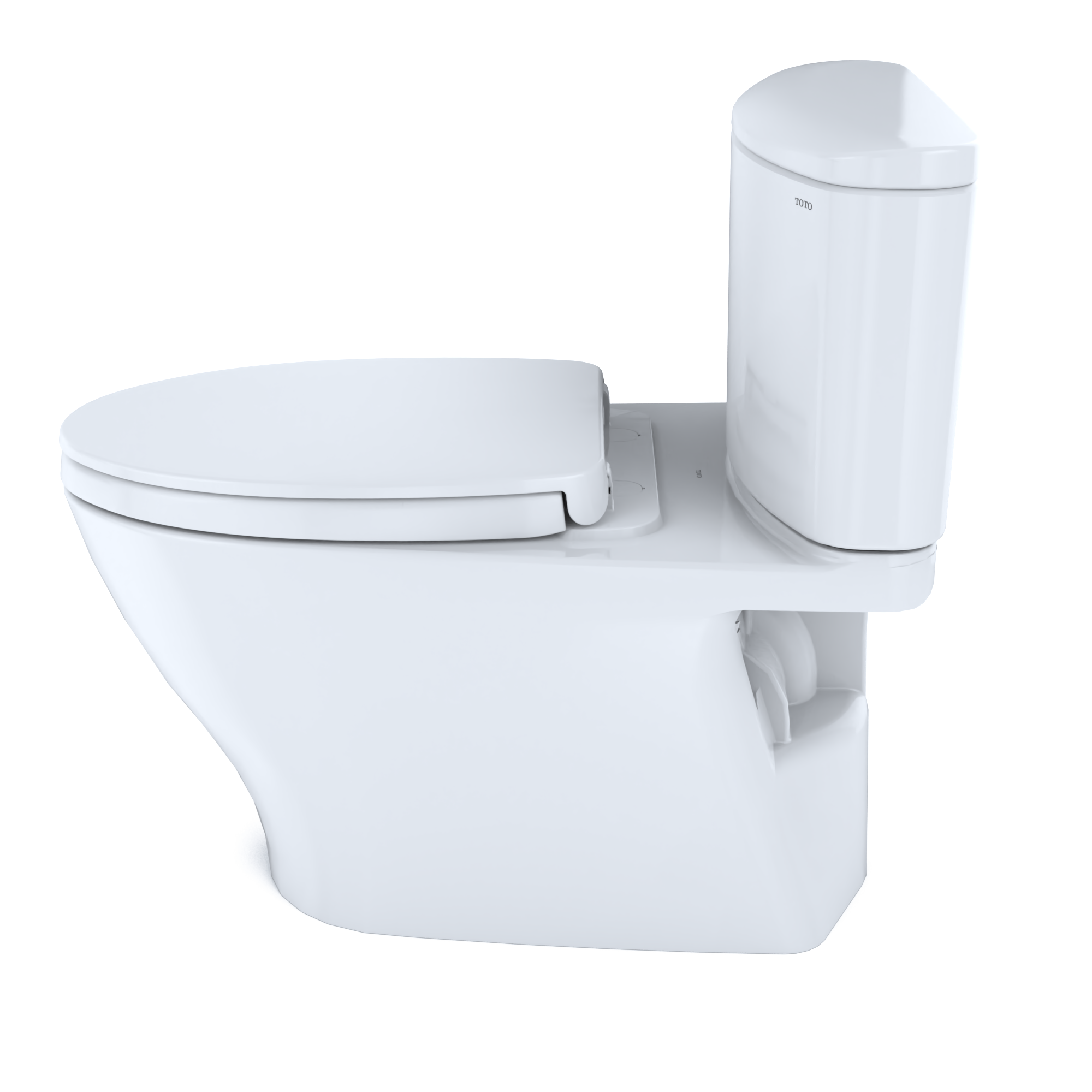 TOTO MS442124CEFG#01 Nexus Two-Piece Elongated 1.28 Gpf Universal Height Toilet With Cefiontect And Ss124 Softclose Seat - Cotton White