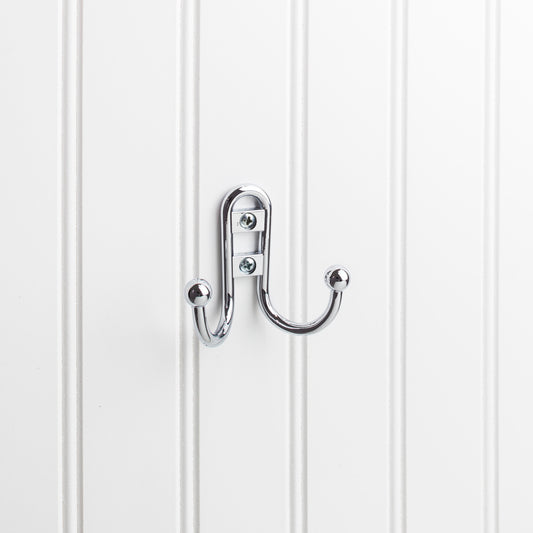 ELEMENTS YD25-256PC Elements Wall Double Hook - Polished Chrome