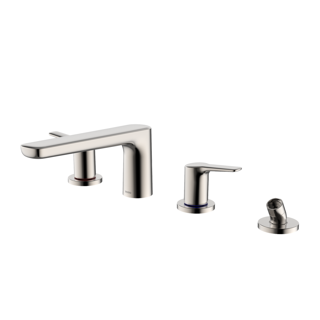 TOTO TBG03202U#PN Gs Four-Hole Deck-Mount Roman Tub Filler Trim With Handshower - Polished Nickel