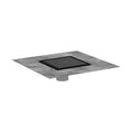 HANSGROHE 56134671 RainDrain Brilliance Point Drain Set 6"x 6" Trim Tileable Rear Cover and Rough - Matte Black