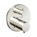 TOTO TBV01408U#BN Round Thermostatic Mixing Valve With Two-Way Diverter Shower Trim - Brushed Nickel