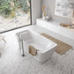 TOTO PJY1724PWEU#GW Flotation Freestanding Soaker Tub with RECLINE COMFORT , Gloss White