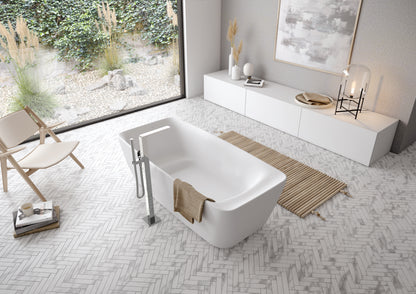 TOTO PJY1724PWEU#GW Flotation Freestanding Soaker Tub With Recline Comfort - Gloss White
