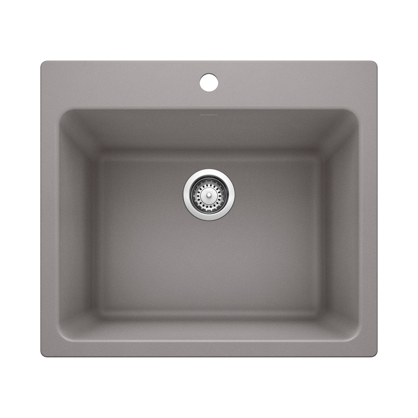 BLANCO 401924 Liven Liven SILGRANIT 25" Single Bowl Dual Mount Laundry Sink - Metallic Gray in Metallic Gray