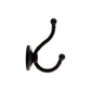 TOP KNOBS TK1063BLK Kara 4 1/2" Wall Hooks - Flat Black