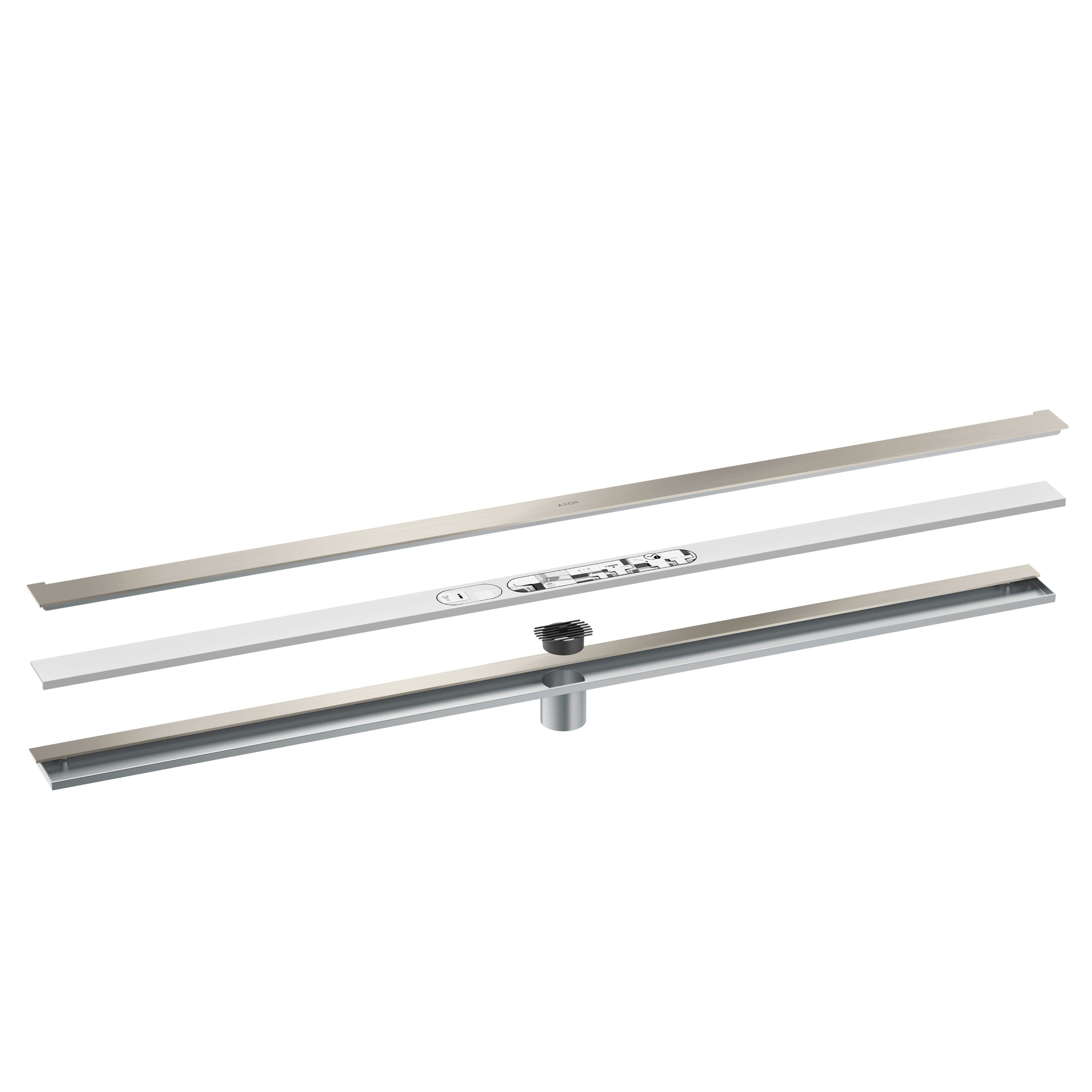AXOR 42529801 Drains Wall Installation 47 1/4" - Stainless Steel Optic