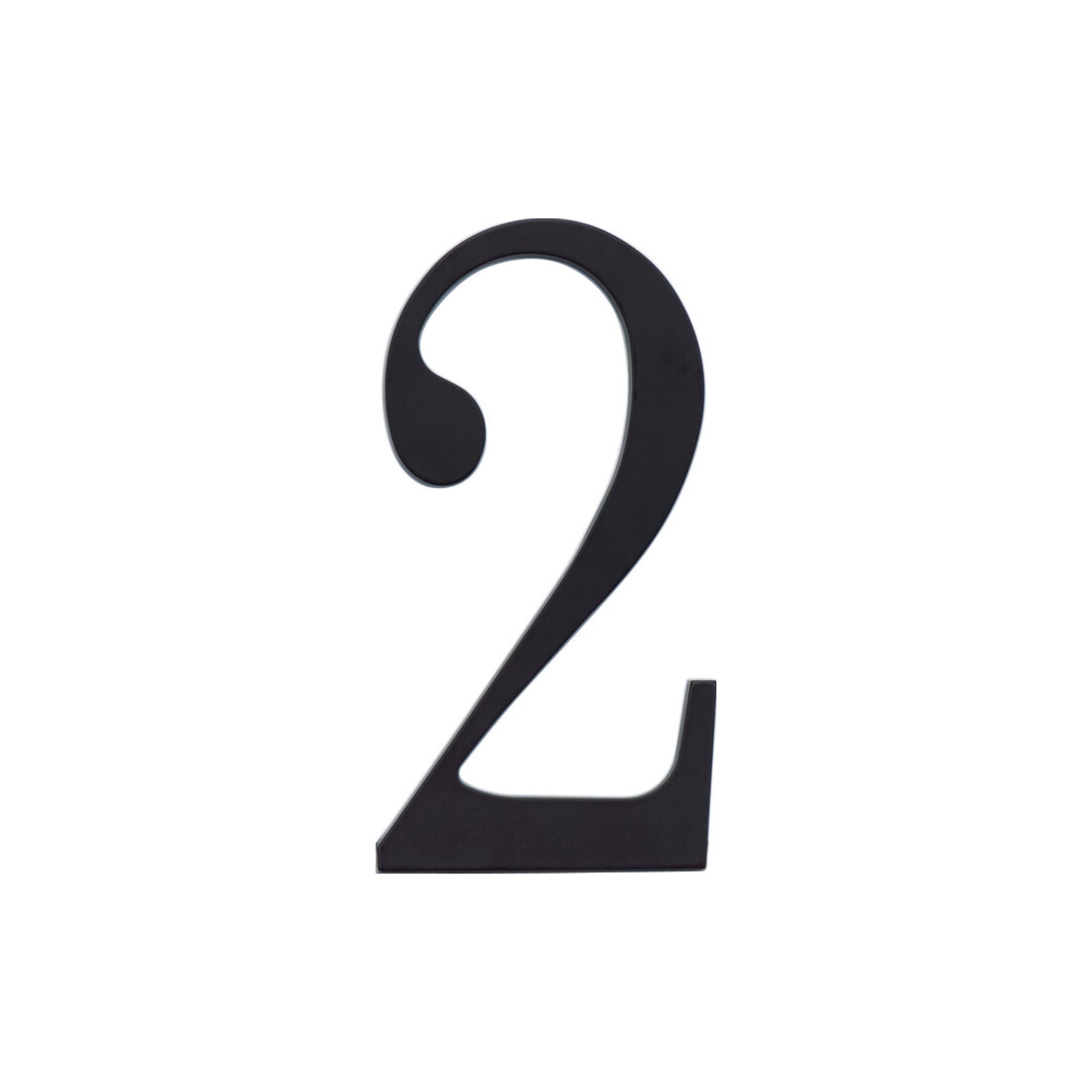 ATLAS TRN2-BL Traditionalist 6" H Surface Mount House Number - Matte Black