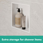 HANSGROHE 56061670 XtraStoris Original Wall Niche with Integrated Frame 12"x 12"x 4" - Matte Black