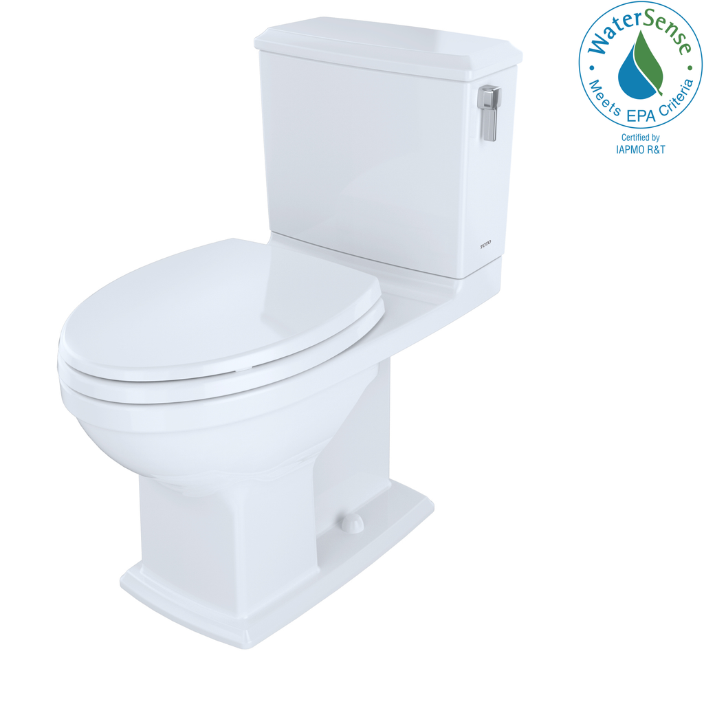 TOTO MS494124CEMFRG#01 Connelly Washlet+ Two-Piece Elongated Dual Flush 1.28 And 0.9 Gpf Universal Height Toilet With Cefiontect And Right Hand Lever - Cotton White