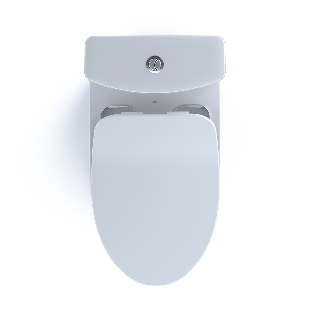 TOTO MS446234CEMFGN#01 Aquia Iv Two-Piece Elongated Dual Flush 1.28 And 0.9 Gpf Toilet With Cefiontect And Softclose Seat - Cotton White