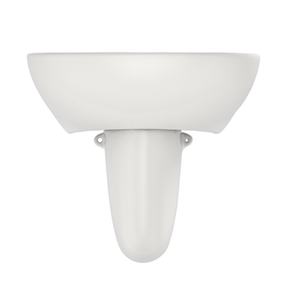TOTO LHT241G#11 Supreme Oval Wall-Mount Bathroom Sink With Cefiontect And Shroud For Single Hole Faucets - Colonial White