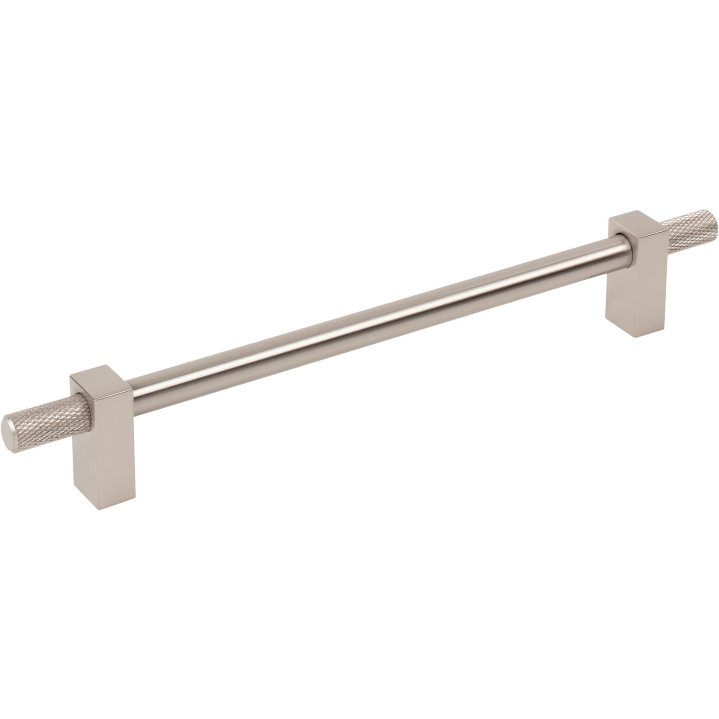 JEFFREY ALEXANDER 698-192SN Larkin Knurled Ends 192 mm Center-to-Center Bar Pull - Satin Nickel