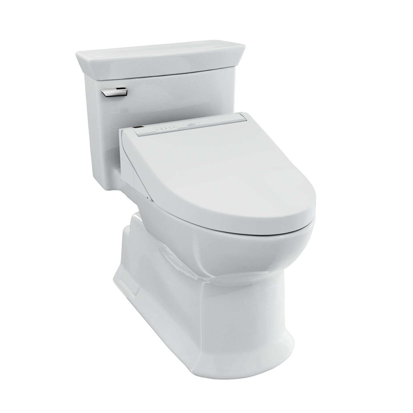 TOTO MW9643084CEFG#01 Washlet+ Soiree Elongated 1.28 Gpf Universal Height Toilet With C5 Bidet Seat - Cotton White
