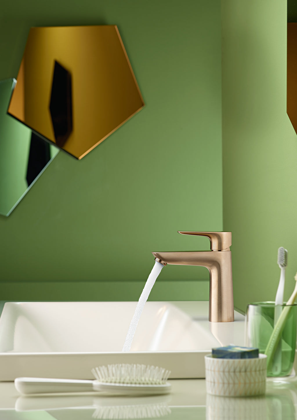 HANSGROHE 71710141 Talis E Single-Hole Faucet 110 with Pop-Up Drain, 1.2 GPM - Brushed Bronze