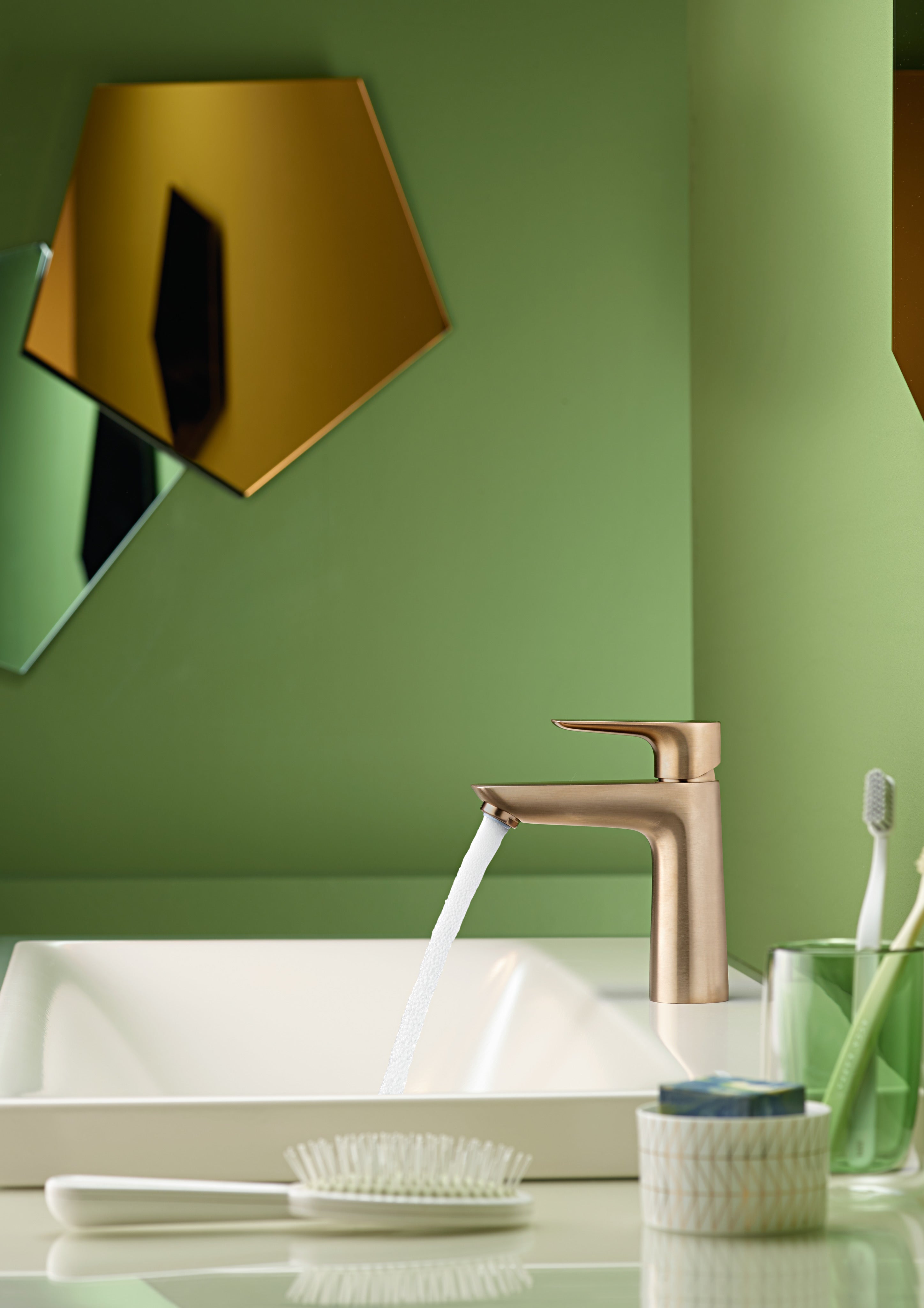 HANSGROHE 71710141 Talis E Single-Hole Faucet 110 with Pop-Up Drain, 1.2 GPM - Brushed Bronze