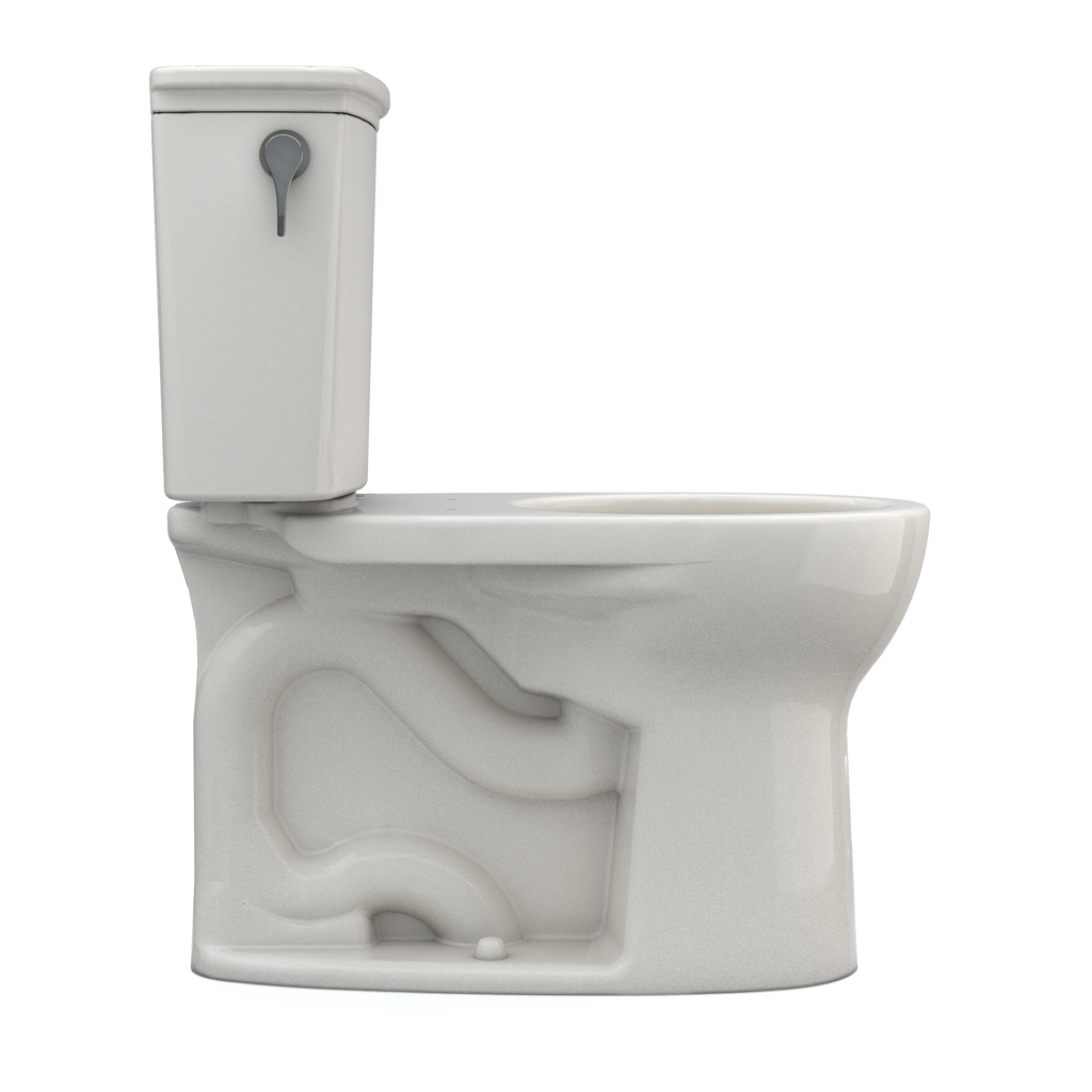 TOTO CST785CEFG#12 Drake Transitional Two-Piece Round 1.28 Gpf Universal Height Tornado Flush Toilet With Cefiontect - Sedona Beige