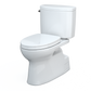 TOTO MS474124CEFG#01 Vespin II Two-Piece Elongated 1.28 GPF Universal Height Toilet with CEFIONTECT and SS124 SoftClose Seat , Cotton White