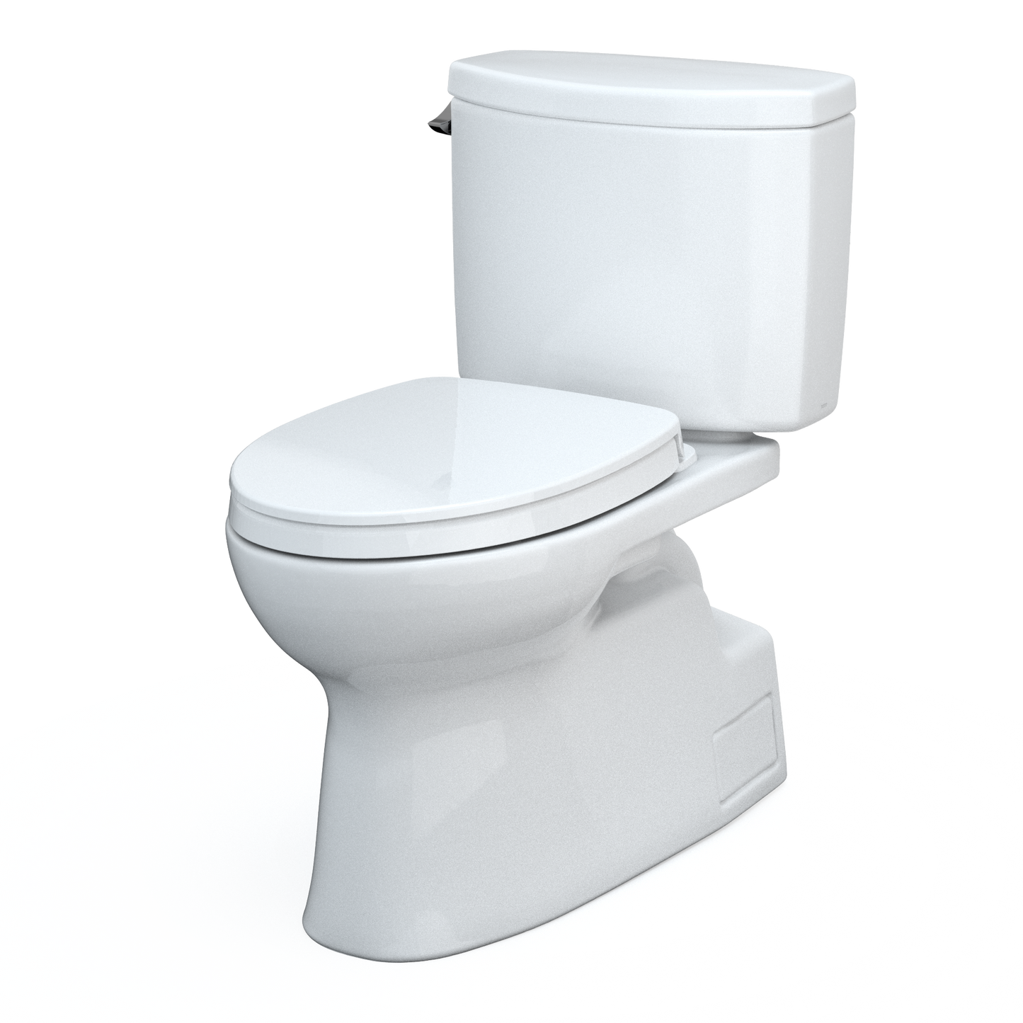 TOTO MS474124CEFG#01 Vespin II Two-Piece Elongated 1.28 GPF Universal Height Toilet with CEFIONTECT and SS124 SoftClose Seat , Cotton White