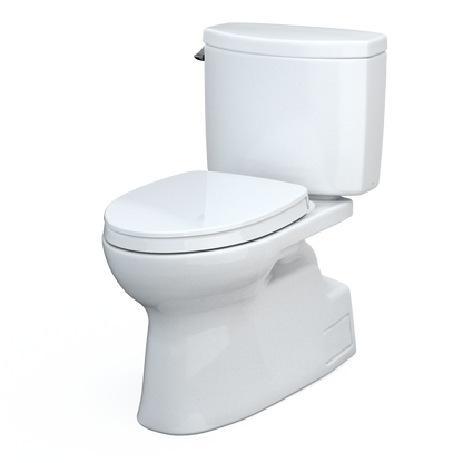 TOTO MS474124CEFG#01 Vespin Ii Two-Piece Elongated 1.28 Gpf Universal Height Toilet With Cefiontect And Ss124 Softclose Seat - Cotton White