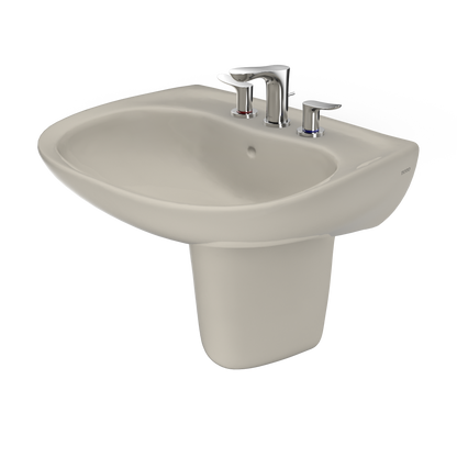TOTO LHT242.8G#03 Prominence Oval Wall-Mount Bathroom Sink With Cefiontect And Shroud For 8 Inch Center Faucets - Bone