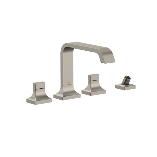 TOTO TBG08202U#BN Gc Two-Handle Deck-Mount Roman Tub Filler Trim With Handshower - Brushed Nickel