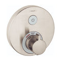 HANSGROHE 15744821 ShowerSelect S Thermostatic Trim for 1 Function, Round - Brushed Nickel