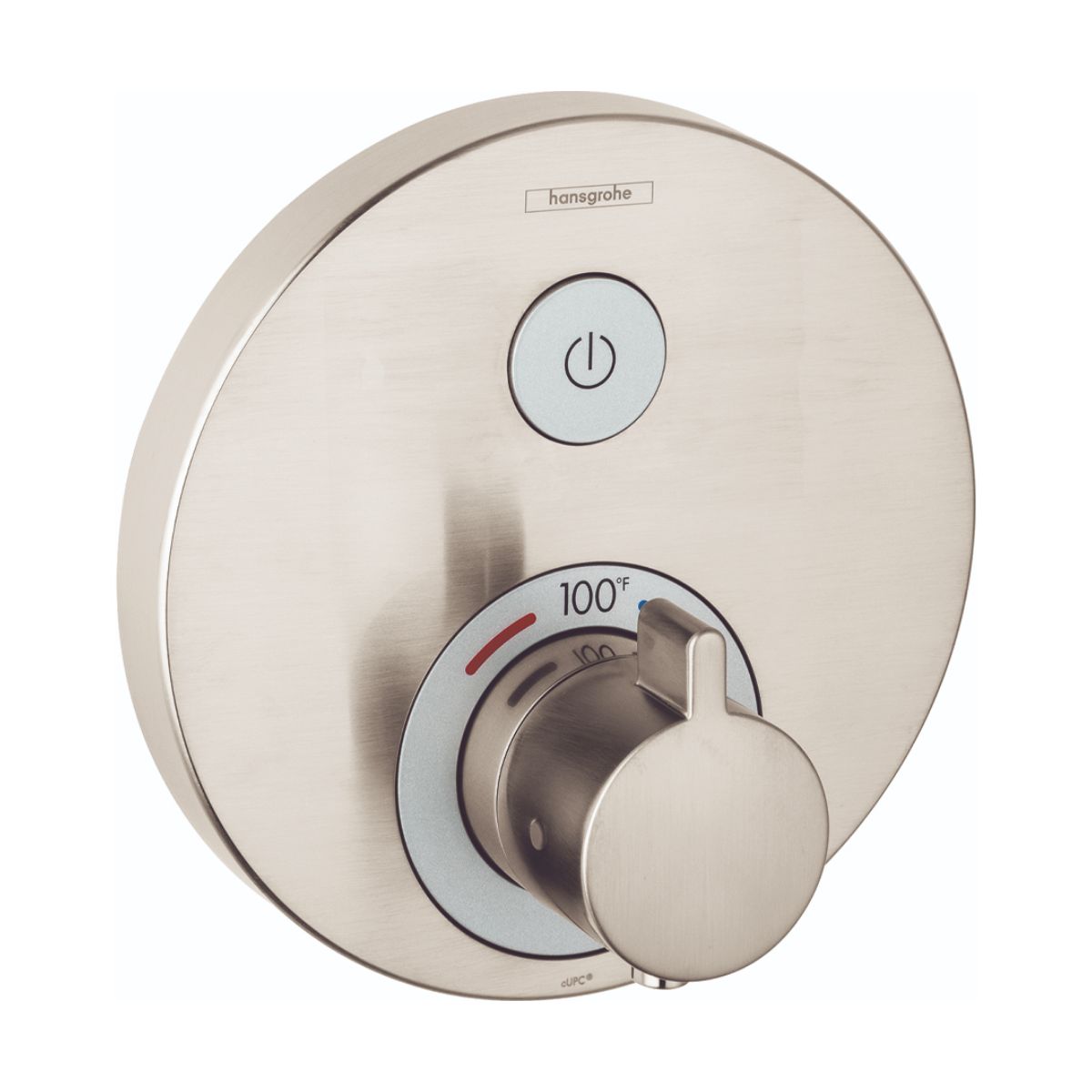 HANSGROHE 15744821 ShowerSelect S Thermostatic Trim for 1 Function, Round - Brushed Nickel