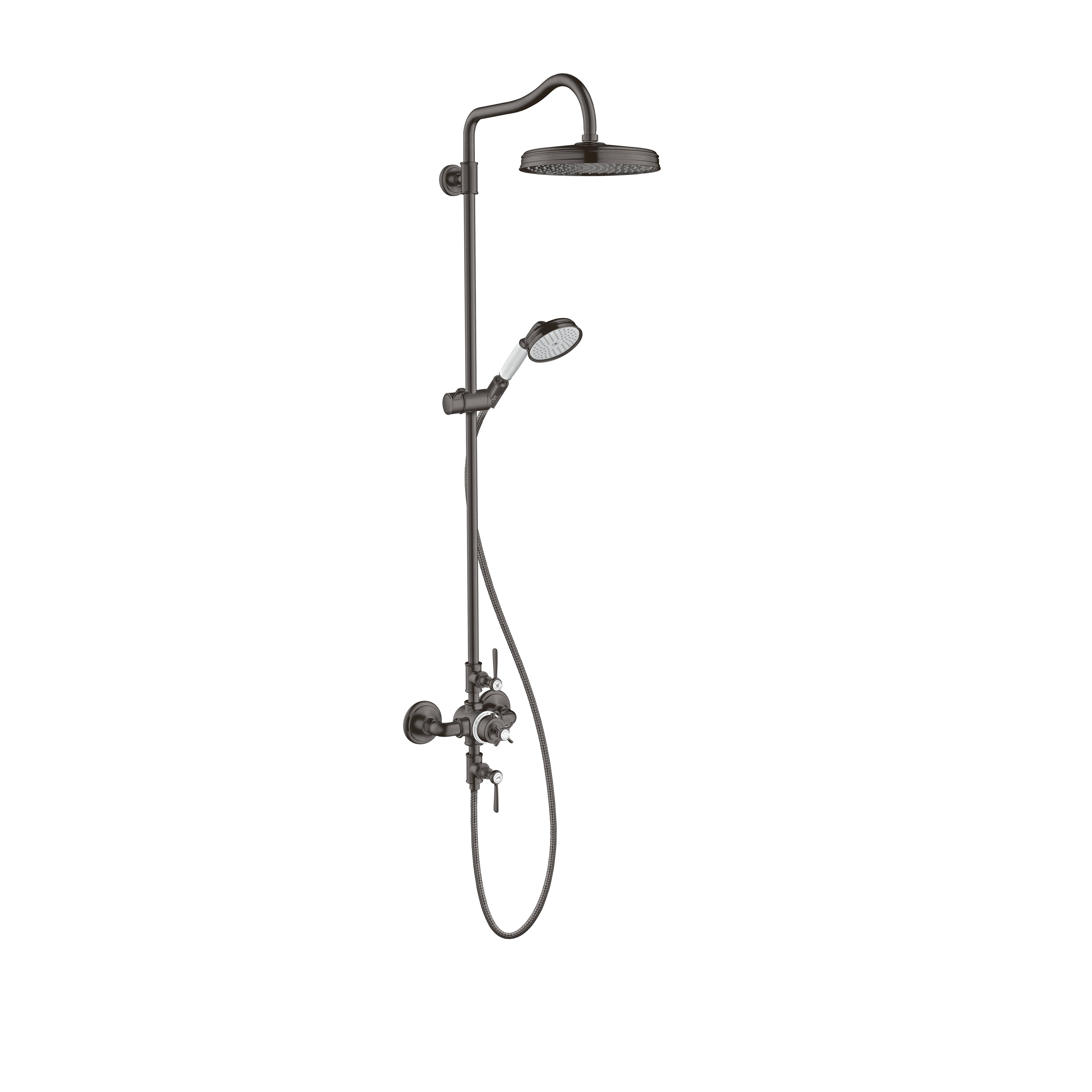 AXOR 16574341 Montreux Showerpipe 240 1-Jet, 1.8 GPM - Brushed Black Chrome
