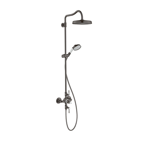 AXOR 16574341 Montreux Showerpipe 240 1-Jet, 1.8 GPM - Brushed Black Chrome
