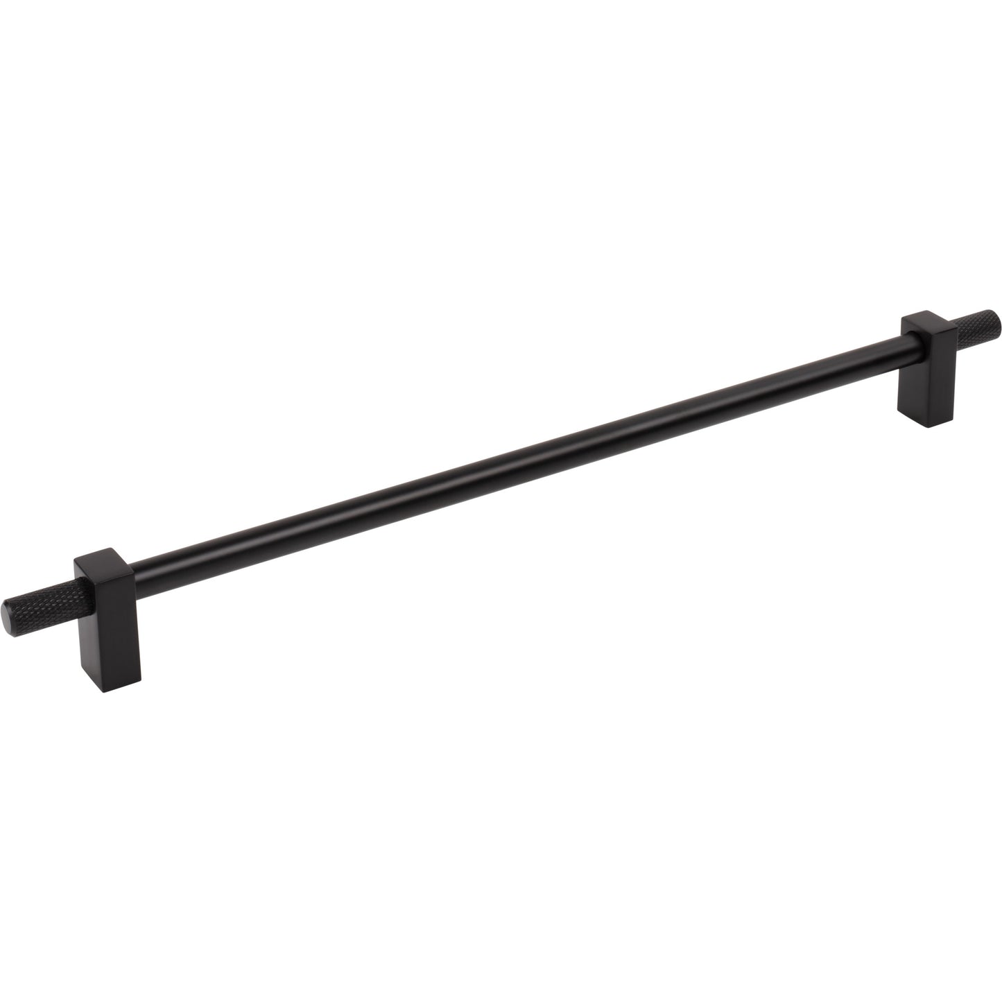 JEFFREY ALEXANDER 698-305MB Larkin Knurled Ends 305 mm Center-to-Center Bar Pull - Matte Black