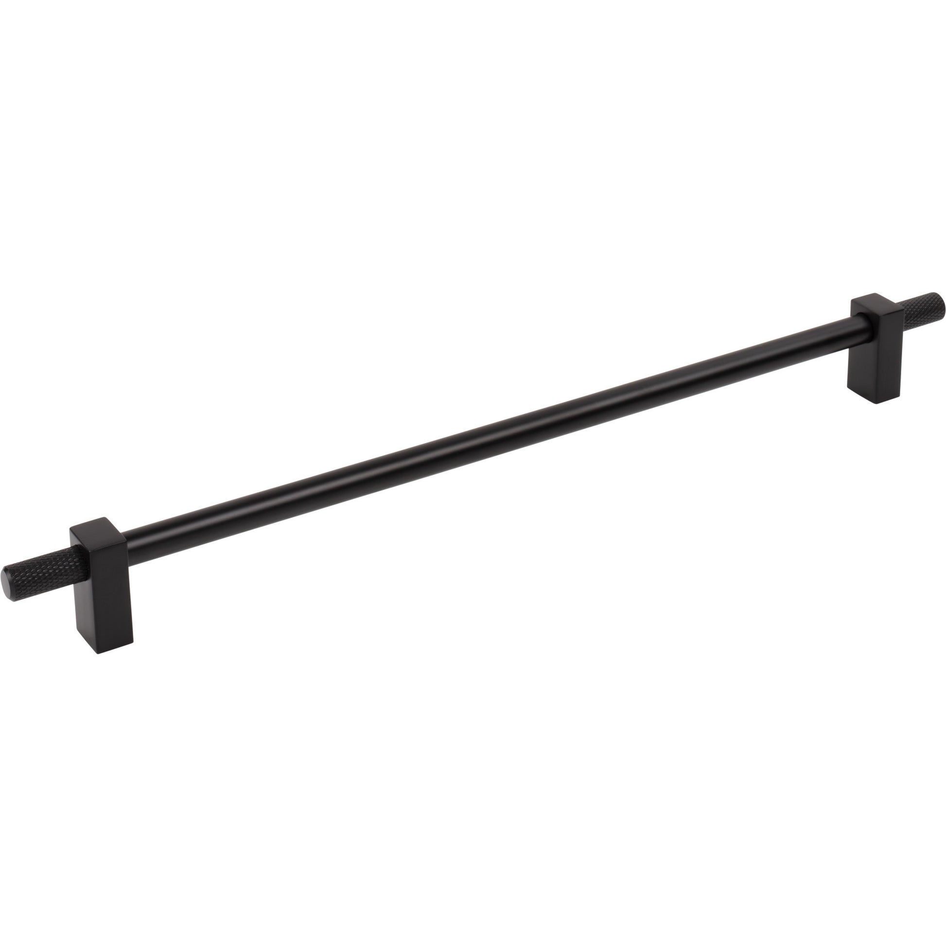 JEFFREY ALEXANDER 698-305MB Larkin Knurled Ends 305 mm Center-to-Center Bar Pull - Matte Black