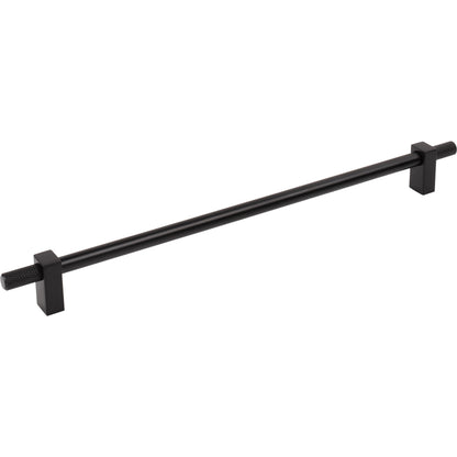 JEFFREY ALEXANDER 698-305MB Larkin Knurled Ends 305 mm Center-to-Center Bar Pull - Matte Black
