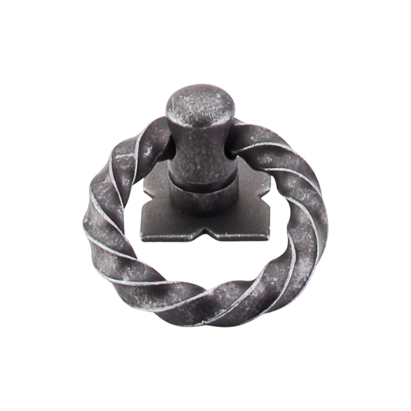 TOP KNOBS M640 Twist Ring 1 3/8" Length Round Knob , Pewter