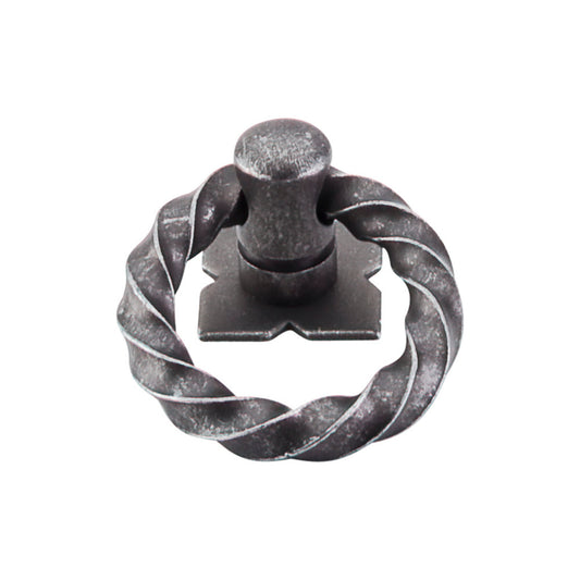 TOP KNOBS M640 Twist Ring 1 3/8" Length Round Knob , Pewter