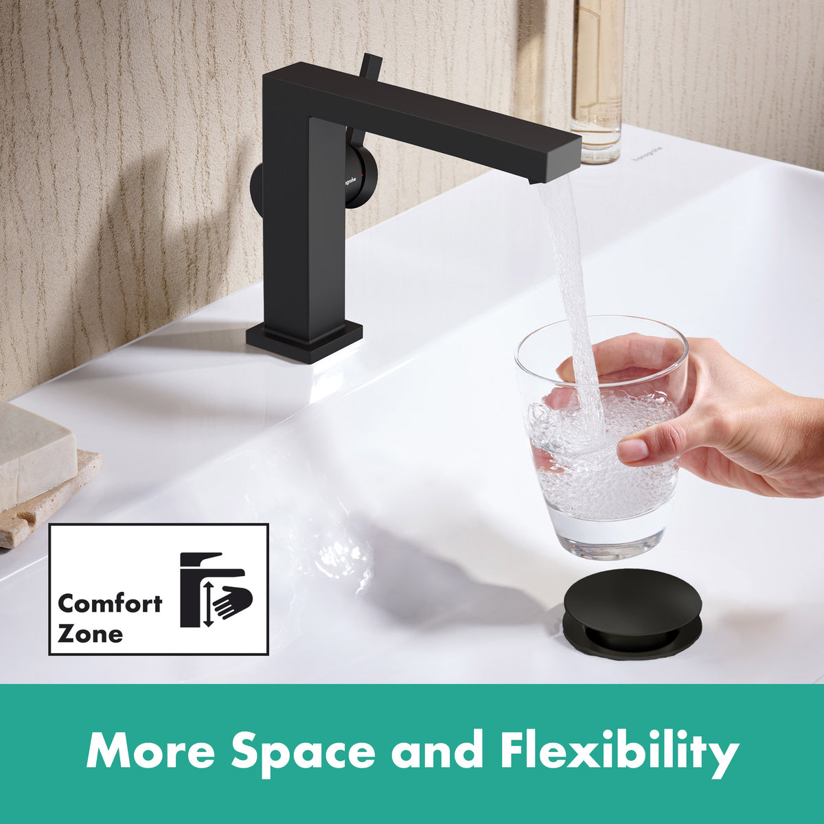 HANSGROHE 73021671 Tecturis E Single-Hole Fine 110, 1.2 GPM - Matte Black