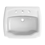 TOTO LPT972.8#01 Guinevere 24-3/8" x 19-7/8" Rectangular Pedestal Bathroom Sink for 8 Inch Center Faucets , Cotton White